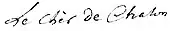 signature de Jean-Charles Hardouin de Chalon