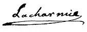 signature de Jean-François Fournier de La Charmie