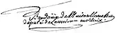 signature de Jean-Marie Baudouin de Maison-Blanche