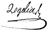 signature de Jean-Marie Le Golias de Rosgrand