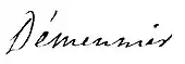 signature de Jean-Nicolas Démeunier