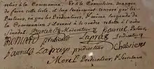 signature de Jean Bernard (prédicateur)