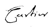 signature de Jean Cartier