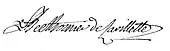 signature de Jean Gilbert Berthomier de la Villette