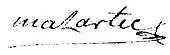 signature de Jean Malartic