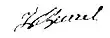 Signature de Jean Theurel au mariage de 1752