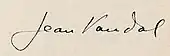 signature de Jean Vaudal