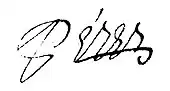 signature de Joachim Perez du Gief