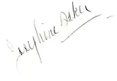 signature de Joséphine Baker