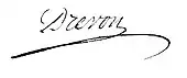 signature de Joseph-Claude Drevon