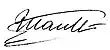 Signature de Joseph-Golven Tuault de La Bouverie