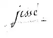 Signature de Joseph-Henri de Jessé