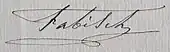 signature de Joseph-Hugues Fabisch