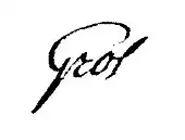 signature de Joseph-Marie Gros