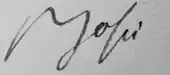 signature de Joseph Aurèle de Bossi