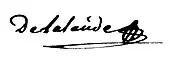 signature de Joseph-Julien de Lalande