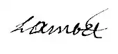 signature de Joseph-Marie Lambel