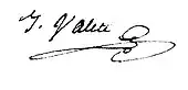 signature de Joseph-Siméon Valette