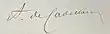 Signature de Joseph Teissier de Cadillan