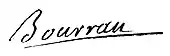 signature de Joseph de Bourran de Marsac