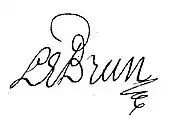 signature de Léon-Henri-Léonor Lebrun