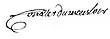 Signature de Louis-Jacques-Hippolyte Coroller du Moustoir