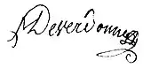 signature de Louis-Joseph Adam de Verdonne