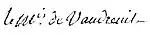 Signature de Louis-Philippe de Rigaud