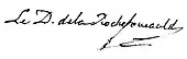 signature de Louis Alexandre de La Rochefoucauld