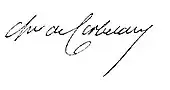 signature de Louis Chicoilet de Corbigny