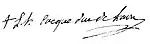 Signature de Louis-Hector-Honoré-Maxime de Sabran