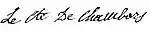 Signature de Louis Joseph Baptiste de la Boëssiere