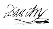 signature de Luc-Jacques-Édouard Dauchy