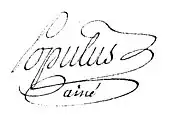 signature de Marie-Étienne Populus