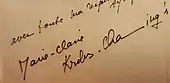 signature de Marie Chamming's