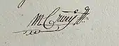 signature de Mathurin Crucy