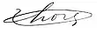 Signature de Maurice Thorez