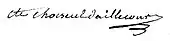 signature de Michel-Félix-Victor de Choiseul d'Aillecourt