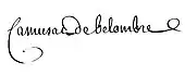 signature de Nicolas-Jacques Camusat de Bellombre