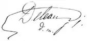 Signature de Nicolas Deleau