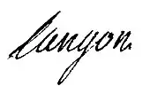 signature de Nicolas-François de Langon