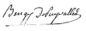 signature de Philippe-Jacques de Bengy de Puyvallée