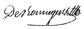 signature de Pierre-Étienne-Lazare Griffon de Romagné