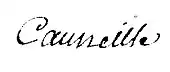 signature de Pierre-Dominique Cauneille