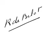 signature de Raymond de Belot