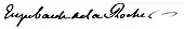 signature de René Enjubault de la Roche