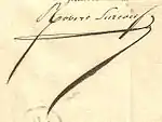 Signature de Robert Surcouf