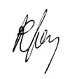 Signature de Roger Frey