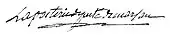 signature de Simon de La Porterie