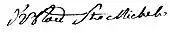 signature de Stanislas-Bernard-Pierre d'Ustou-Saint-Michel